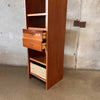 Vintage Plummer's Tall Teak 6 Shelve Scandinavian & 2 Drawer Shelving Unit