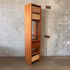 Vintage Plummer's Tall Teak 6 Shelve Scandinavian & 2 Drawer Shelving Unit