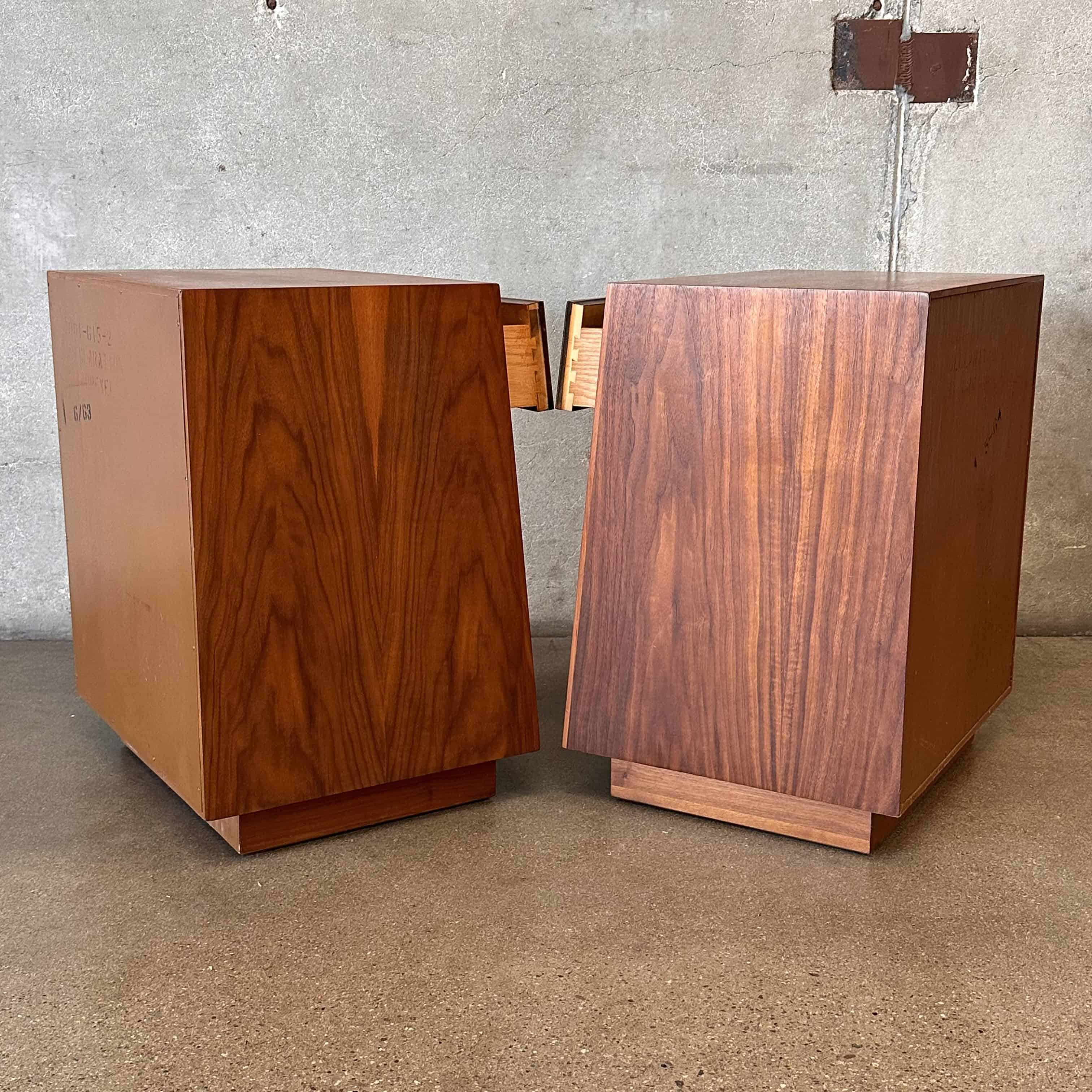 Mid 1960's Vintage Walnut Drexel Declaration End Table's Night Stands