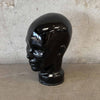 Vintage Black Glass Mannequin Head