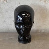 Vintage Black Glass Mannequin Head