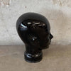 Vintage Black Glass Mannequin Head