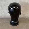 Vintage Black Glass Mannequin Head