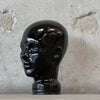 Vintage Black Glass Mannequin Head