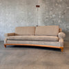 Vintage Custom Made in Los Angeles Curved Sofa Freshly Upholstered