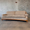 Vintage Custom Made in Los Angeles Curved Sofa Freshly Upholstered