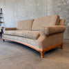 Vintage Custom Made in Los Angeles Curved Sofa Freshly Upholstered