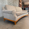 Vintage Custom Made in Los Angeles Curved Sofa Freshly Upholstered