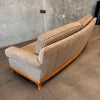 Vintage Custom Made in Los Angeles Curved Sofa Freshly Upholstered