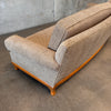 Vintage Custom Made in Los Angeles Curved Sofa Freshly Upholstered