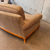 Vintage Custom Made in Los Angeles Curved Sofa Freshly Upholstered