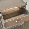 Vintage Stainless Steel Rolling Cart with Drawer