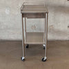 Vintage Stainless Steel Rolling Cart with Drawer