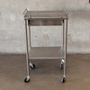 Vintage Stainless Steel Rolling Cart with Drawer