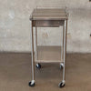 Vintage Stainless Steel Rolling Cart with Drawer