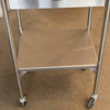 Vintage Stainless Steel Rolling Cart with Drawer