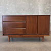 MCM Walnut Credenza/ Hatch With 3 Drawers/ Storage