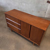 MCM Walnut Credenza/ Hatch With 3 Drawers/ Storage