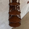 Antique Carved Wood Hanging Corner Shelf