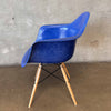 Mid Century Modern Blue Herman Miller Fiberglass Arm Chair #1