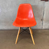 Mid Century Modern Orange Herman Miller Fiberglass Chair #1