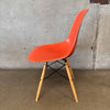 Mid Century Modern Orange Herman Miller Fiberglass Chair #2