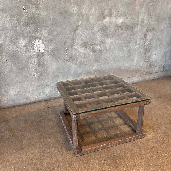 Japanese Kontatsu Table with Glass Top, 19th Century