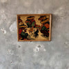 1930s Mexican Folk Art Painting On Board - Signed "D. Valez"