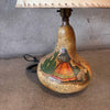 Monterey Style Hand Painted Couple Scene Lamp Circa 1930s