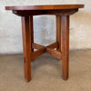 Solid Oak Mission Style Lamp Table By Warren Hile Studio