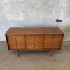 Mid Century Modern Walnut Nine Drawer Dresser