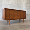 Mid Century Modern Walnut Nine Drawer Dresser