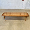 Mid Century Walnut & Cane Bench