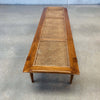 Mid Century Walnut & Cane Bench