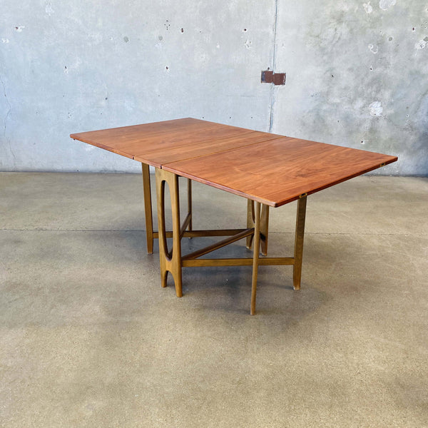 Mid Century Teak Drop Leaf Dining Table By Bendt Winge