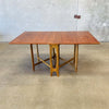 Mid Century Teak Drop Leaf Dining Table By Bendt Winge