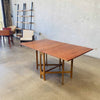 Mid Century Teak Drop Leaf Dining Table By Bendt Winge