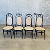 Set of Four Mid Century Italian Thonet Dining Chairs