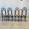 Set of Four Mid Century Italian Thonet Dining Chairs