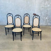 Set of Four Mid Century Italian Thonet Dining Chairs