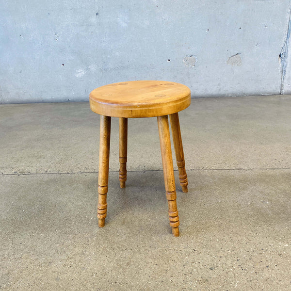 California Studio Handmade Wooden Artist Stool Signed 1981