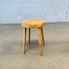 California Studio Handmade Wooden Artist Stool Signed 1981