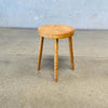 California Studio Handmade Wooden Artist Stool Signed 1981