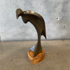 California Studio Cast Bronze Bird Sculpture 1980s