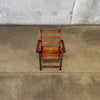 Vintage 1940s Paris Manufacturing Co. Slatted Wood Childs Folding Chair