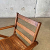 Vintage 1940s Paris Manufacturing Co. Slatted Wood Childs Folding Chair