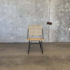 Modern Iron & Jute Accent Chair