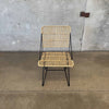 Modern Iron & Jute Accent Chair