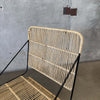 Modern Iron & Jute Accent Chair