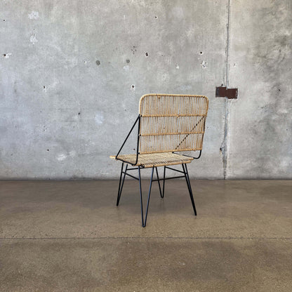 Modern Iron & Jute Accent Chair